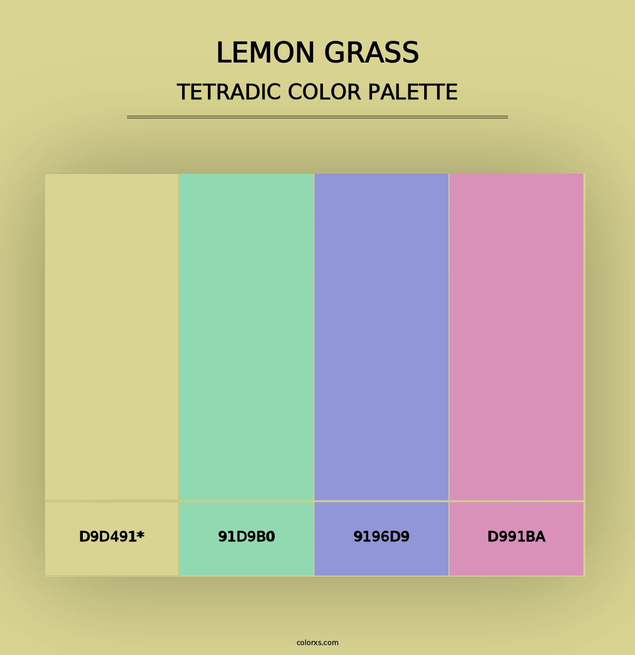 Lemon Grass - Tetradic Color Palette