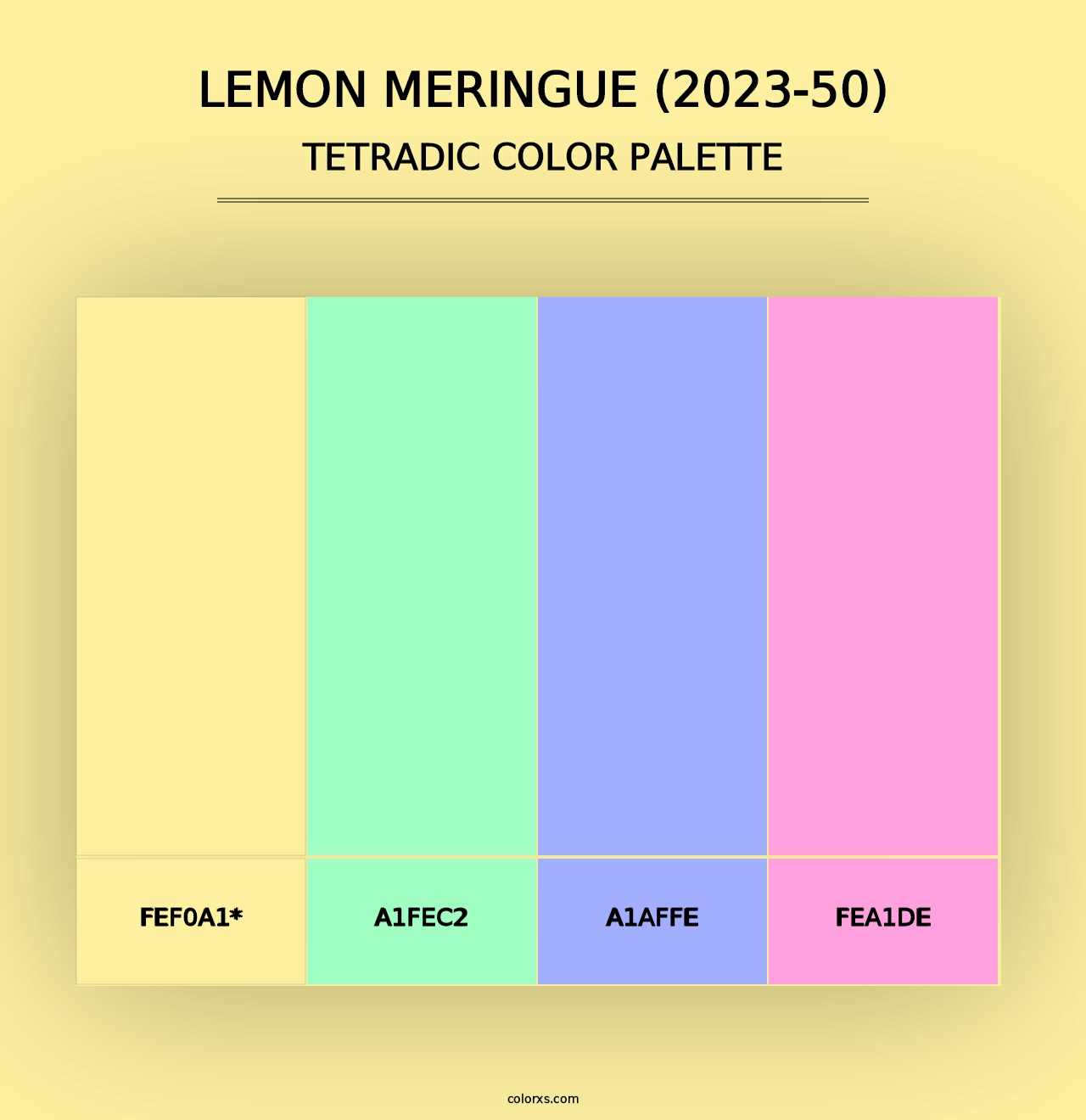 Lemon Meringue (2023-50) - Tetradic Color Palette