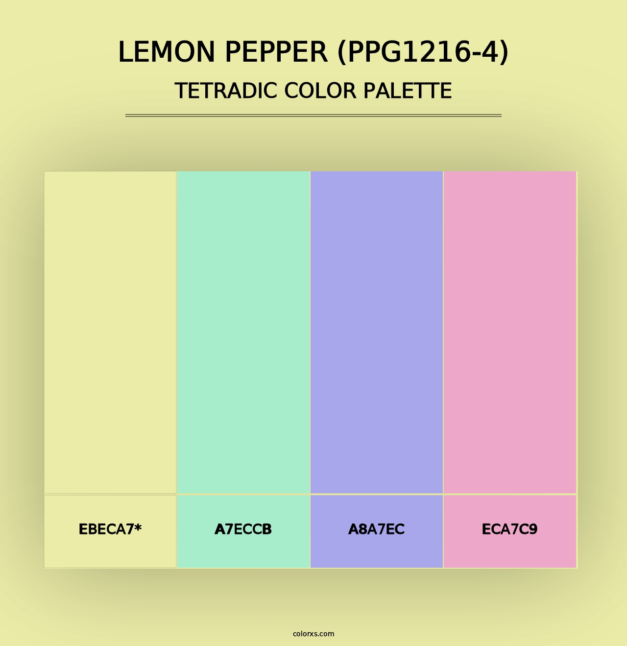 Lemon Pepper (PPG1216-4) - Tetradic Color Palette