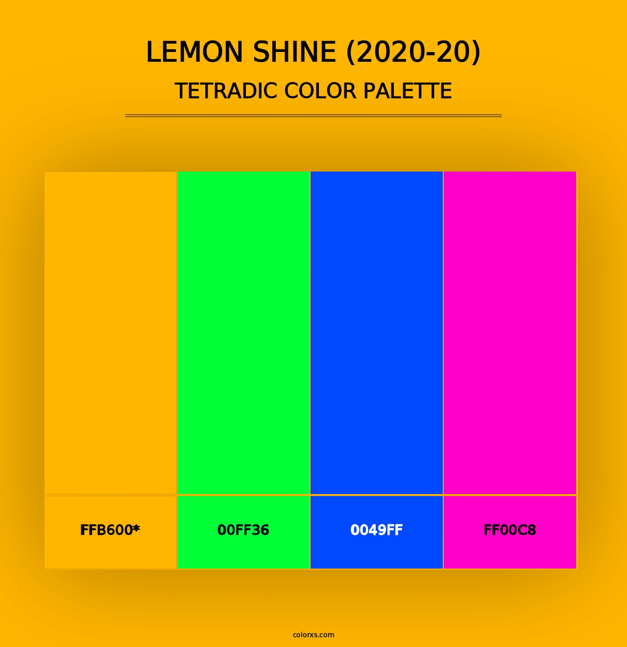 Lemon Shine (2020-20) - Tetradic Color Palette