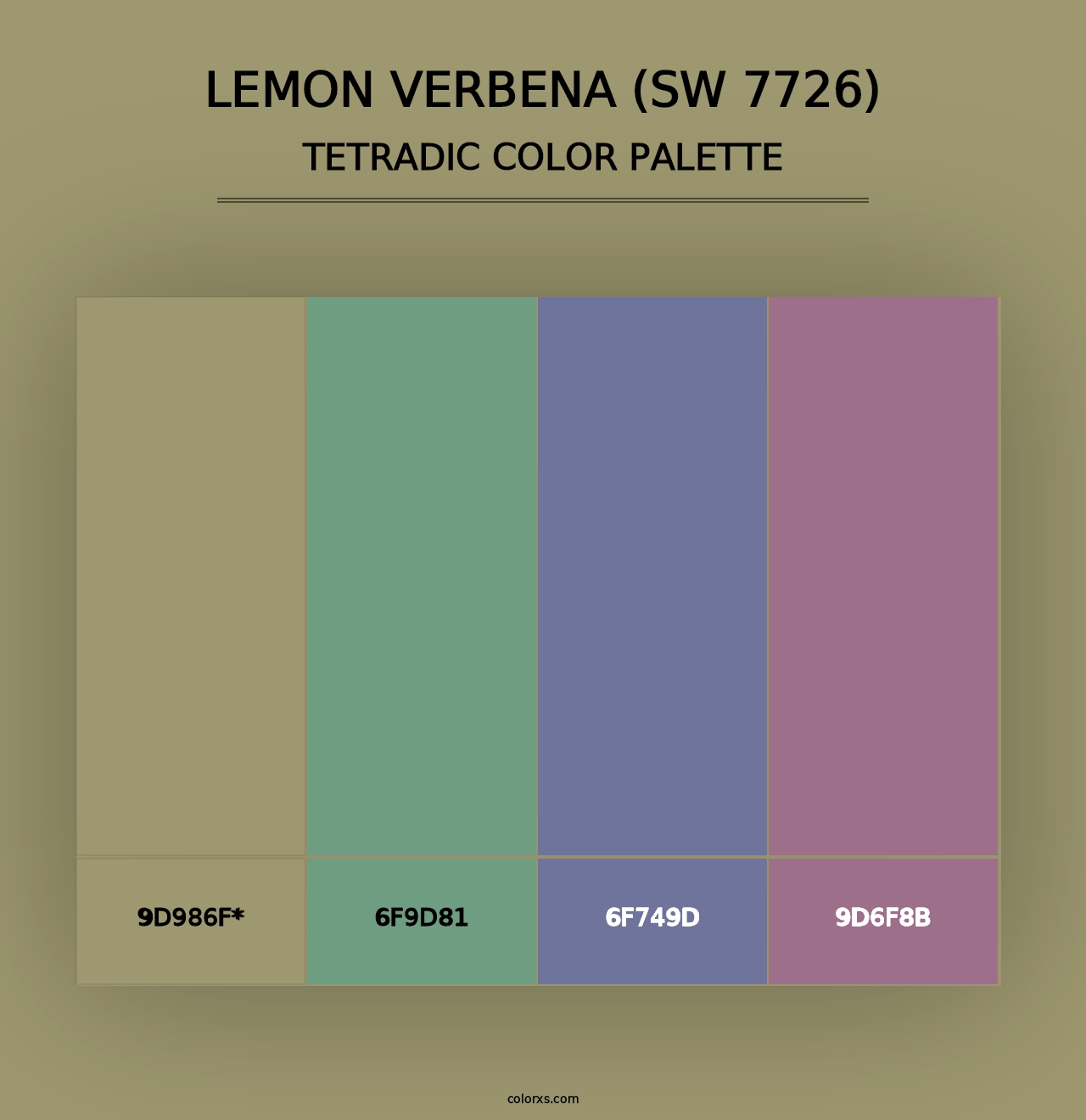 Lemon Verbena (SW 7726) - Tetradic Color Palette