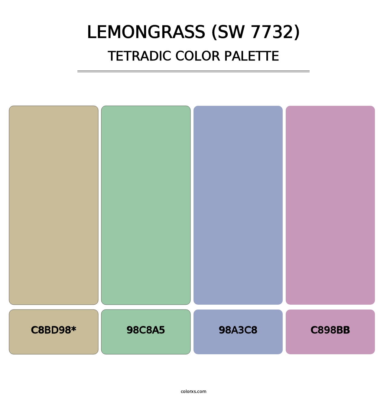 Lemongrass (SW 7732) - Tetradic Color Palette