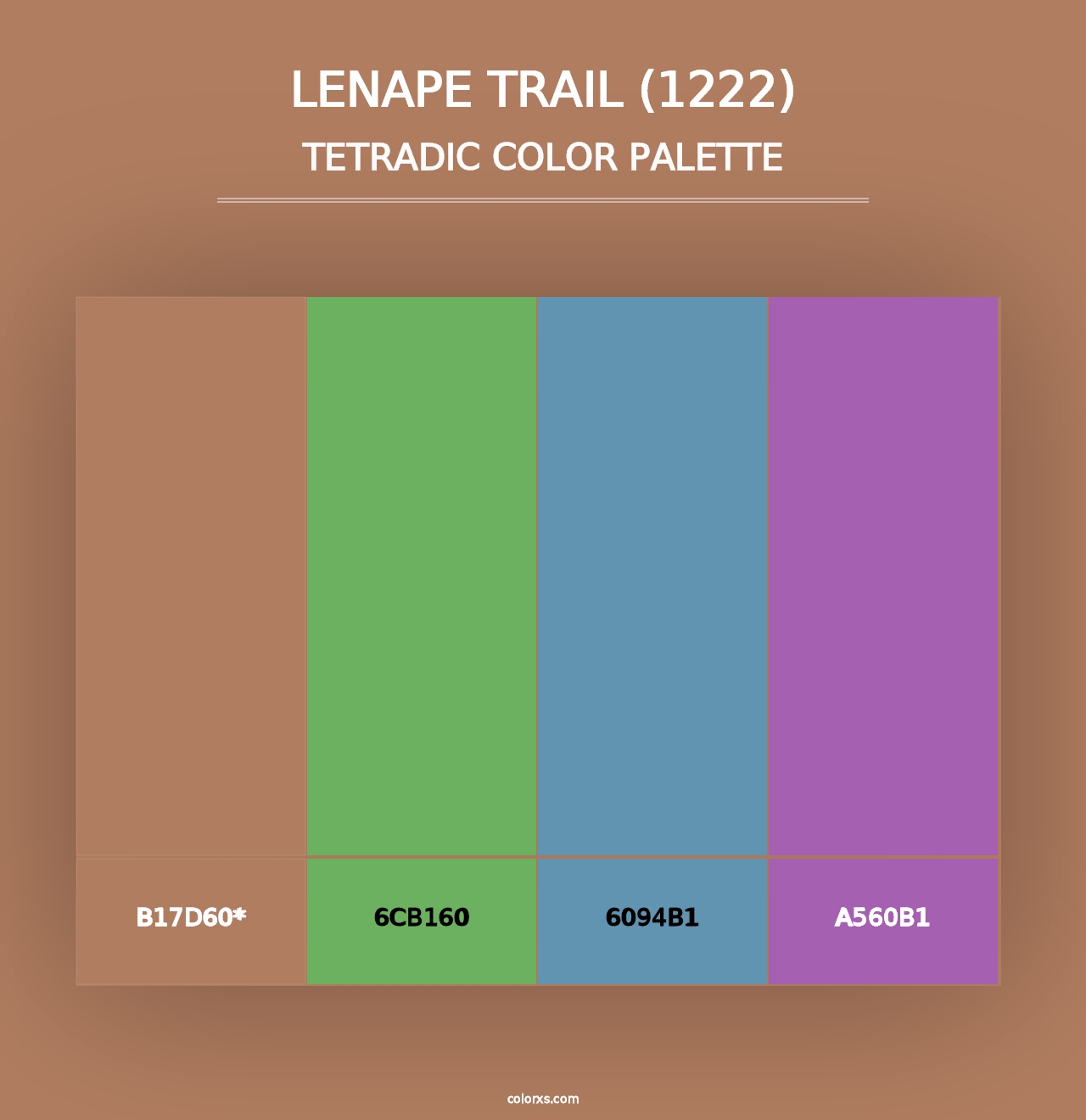 Lenape Trail (1222) - Tetradic Color Palette