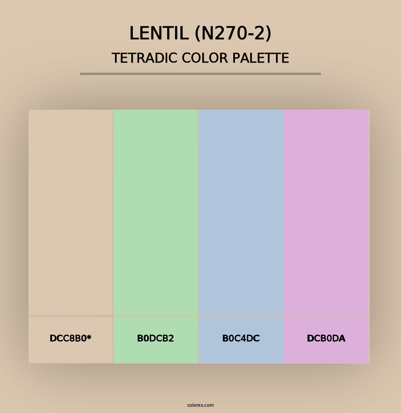 Lentil (N270-2) - Tetradic Color Palette