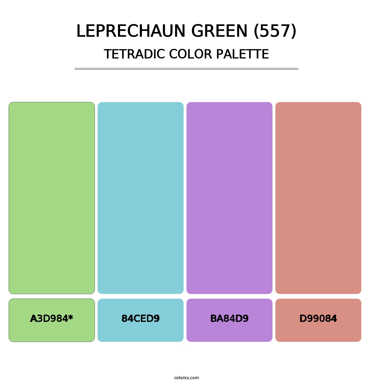 Leprechaun Green (557) - Tetradic Color Palette