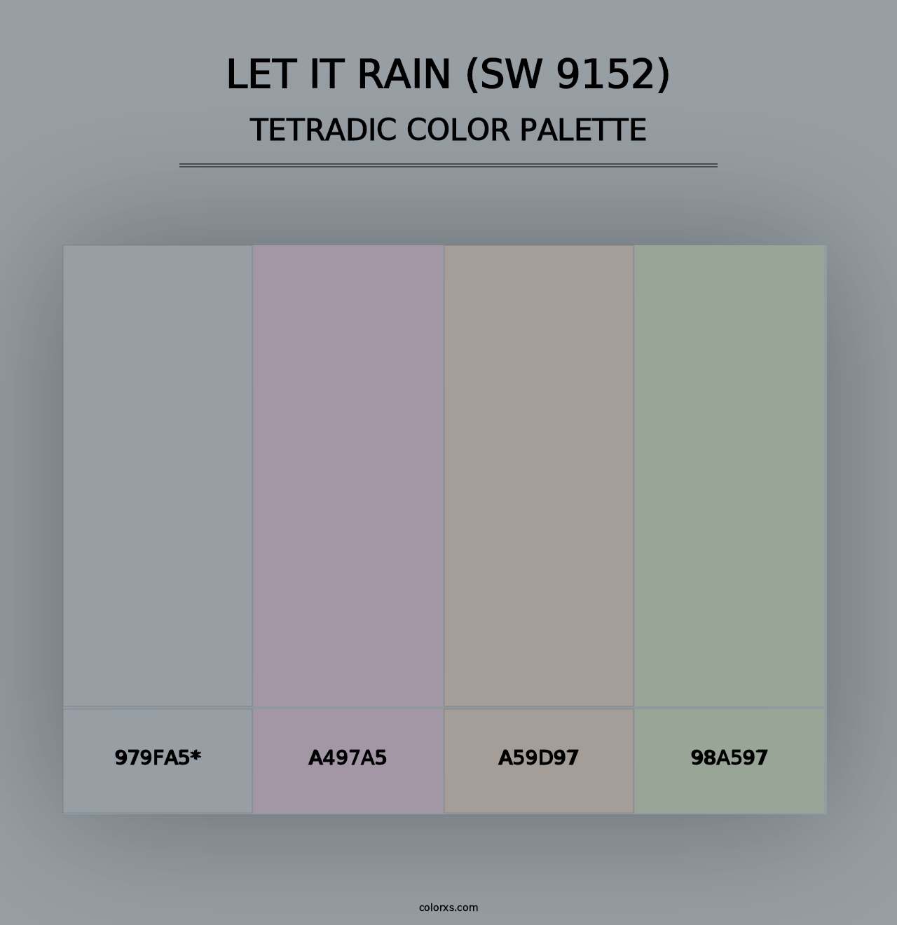 Let it Rain (SW 9152) - Tetradic Color Palette