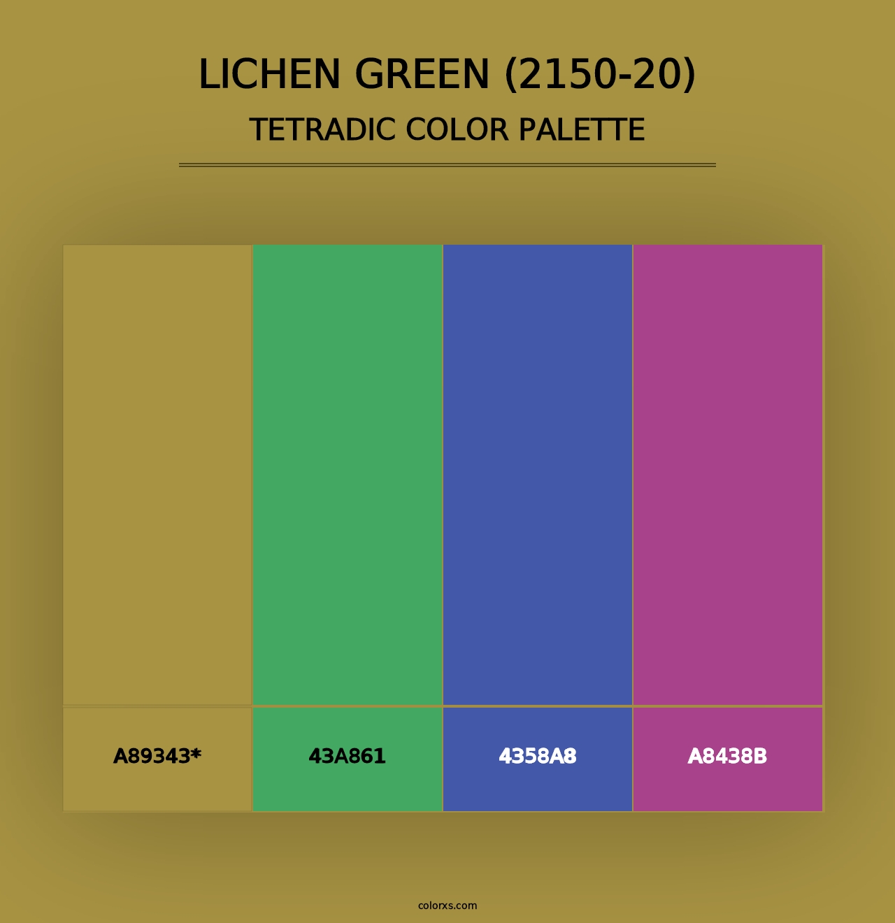 Lichen Green (2150-20) - Tetradic Color Palette