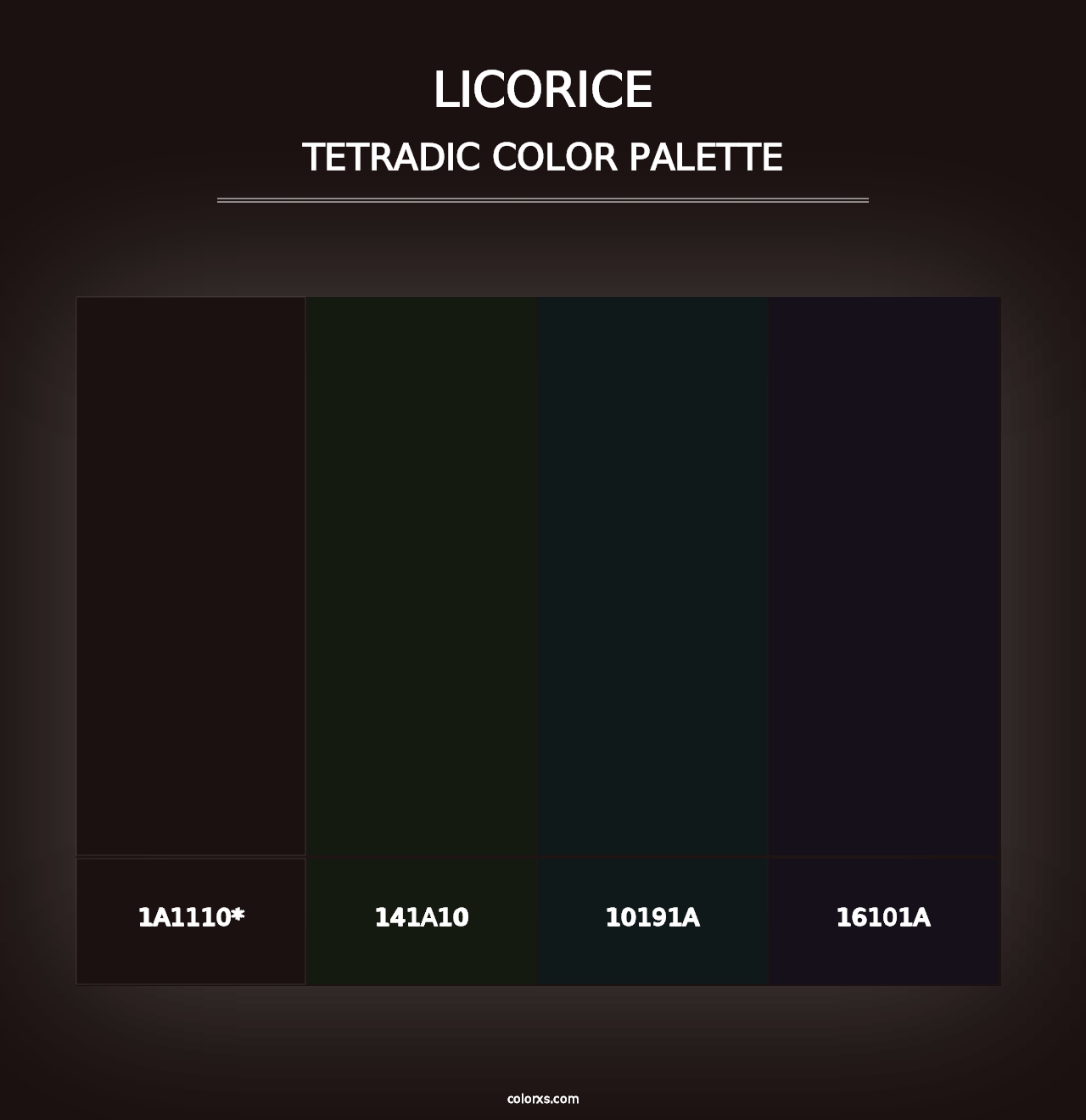 Licorice - Tetradic Color Palette