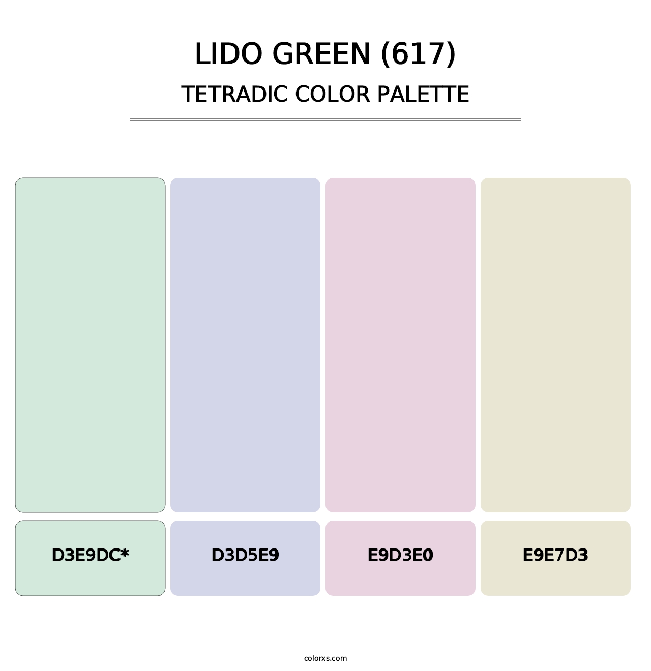 Lido Green (617) - Tetradic Color Palette