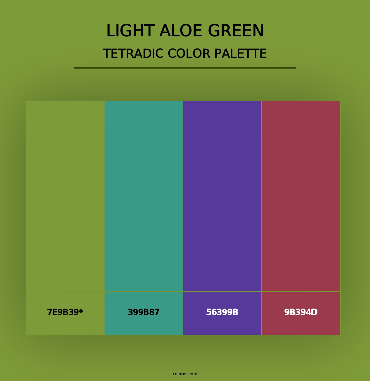 Light Aloe Green - Tetradic Color Palette