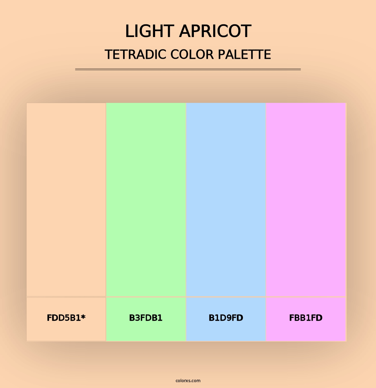 Light Apricot - Tetradic Color Palette