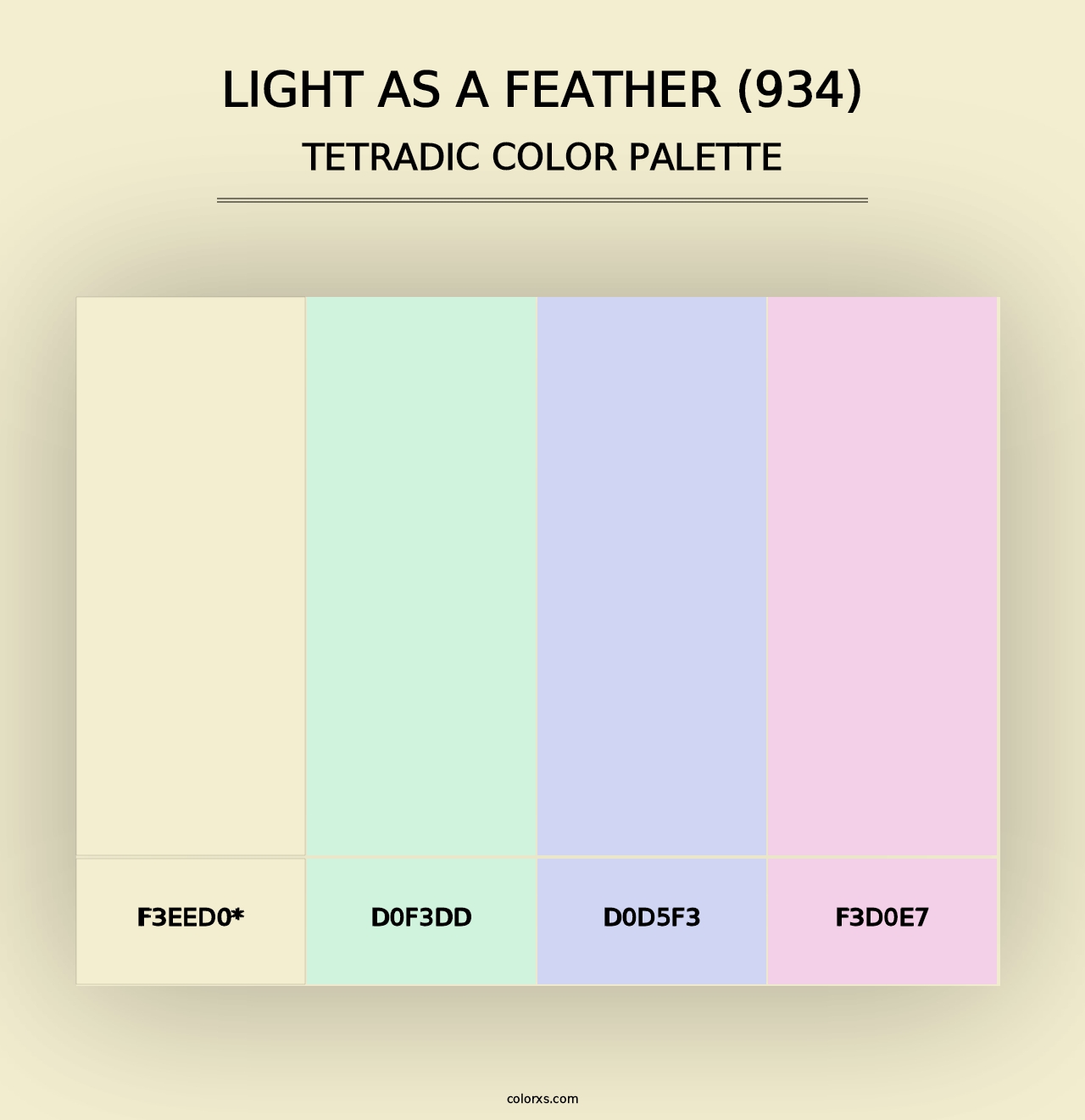 Light as a Feather (934) - Tetradic Color Palette