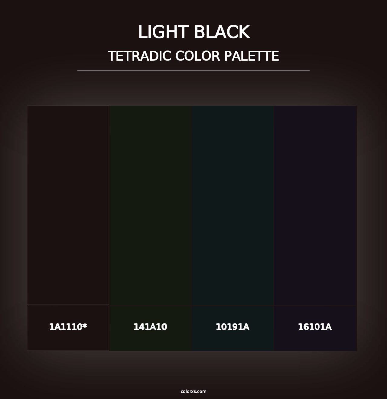 Light Black - Tetradic Color Palette