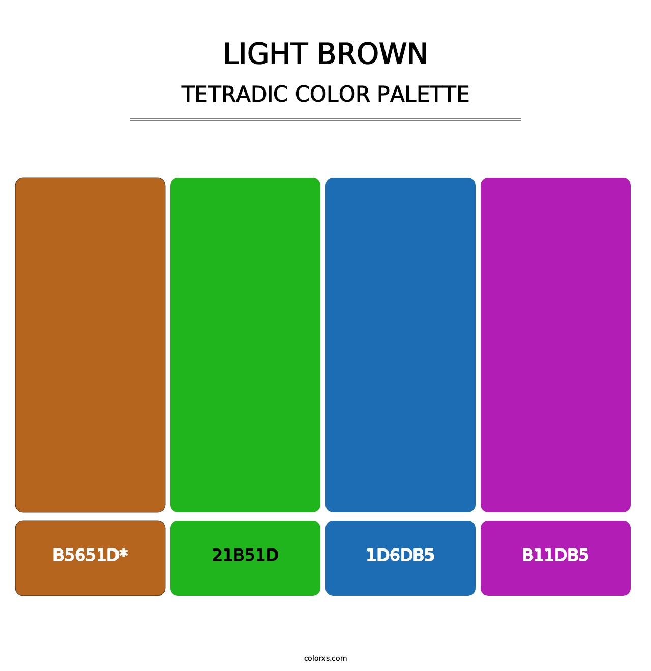 Light Brown - Tetradic Color Palette