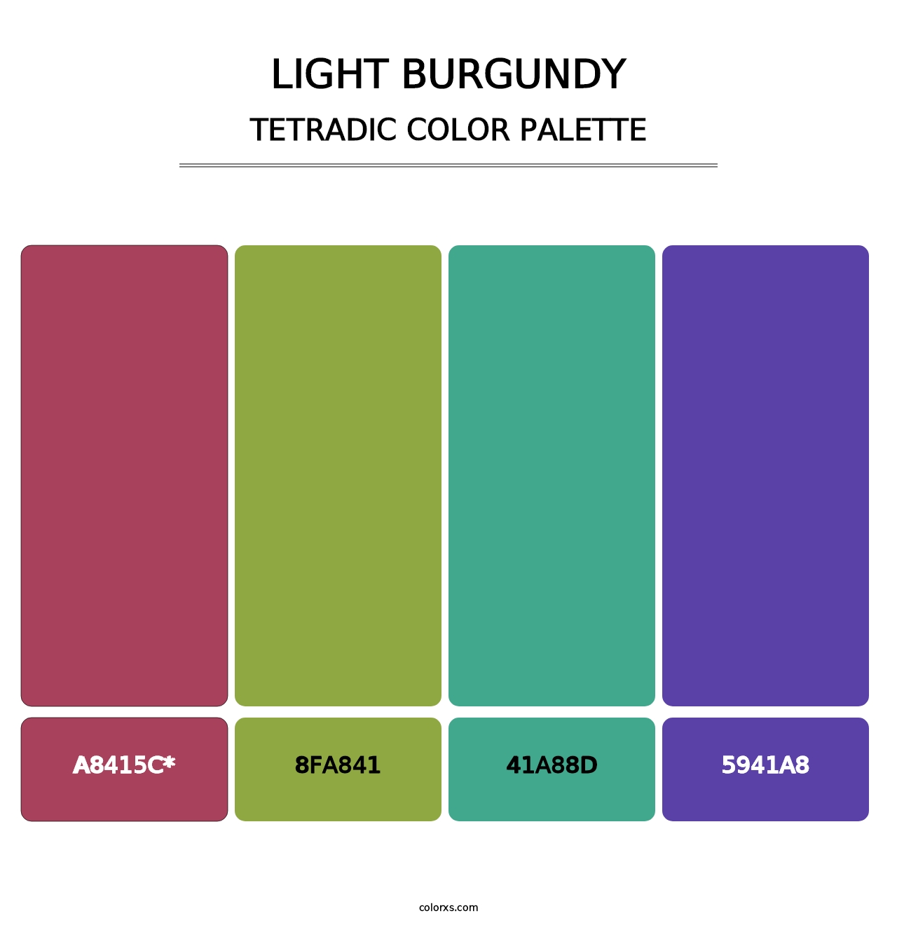 Light Burgundy - Tetradic Color Palette