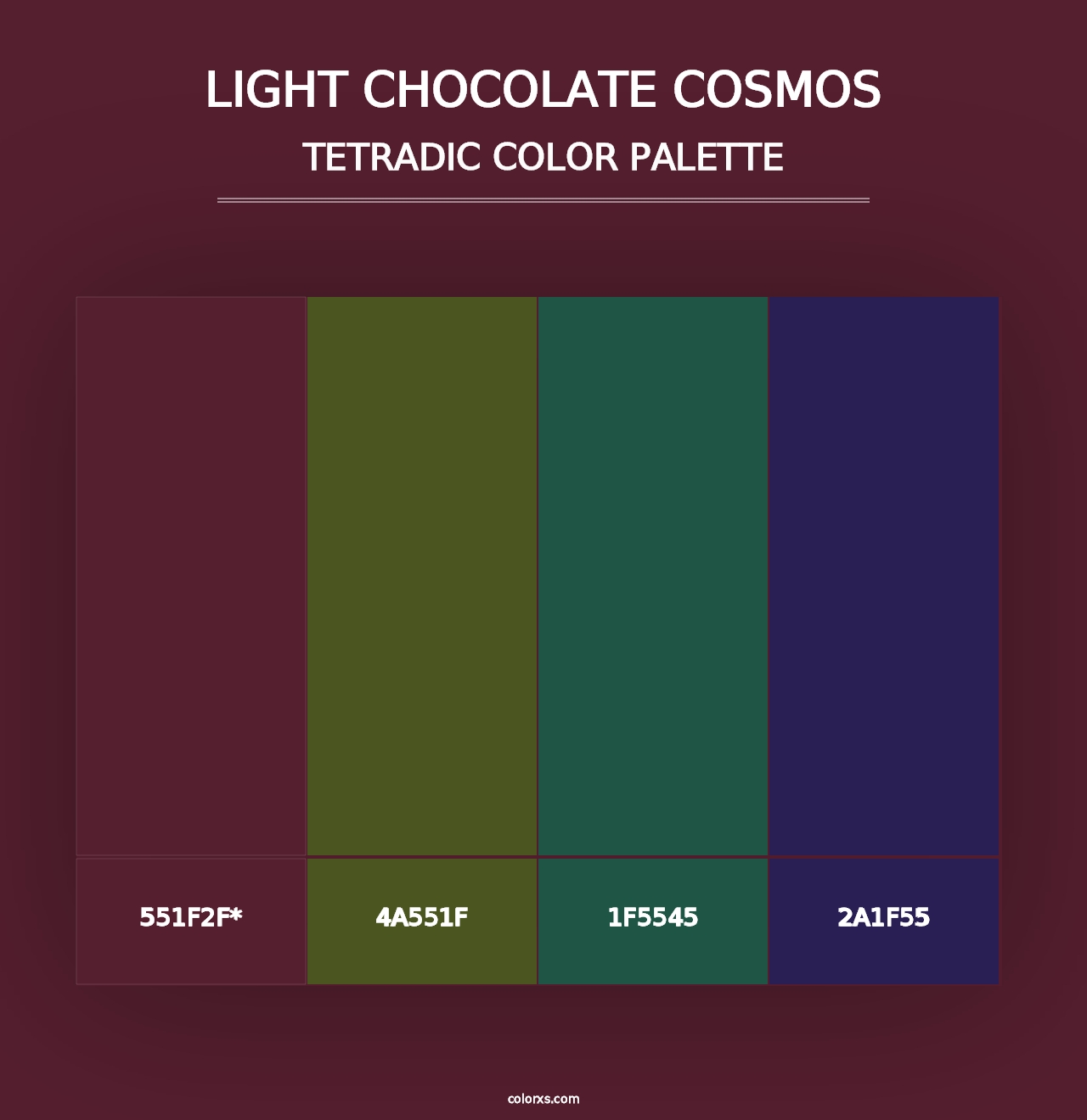 Light Chocolate Cosmos - Tetradic Color Palette