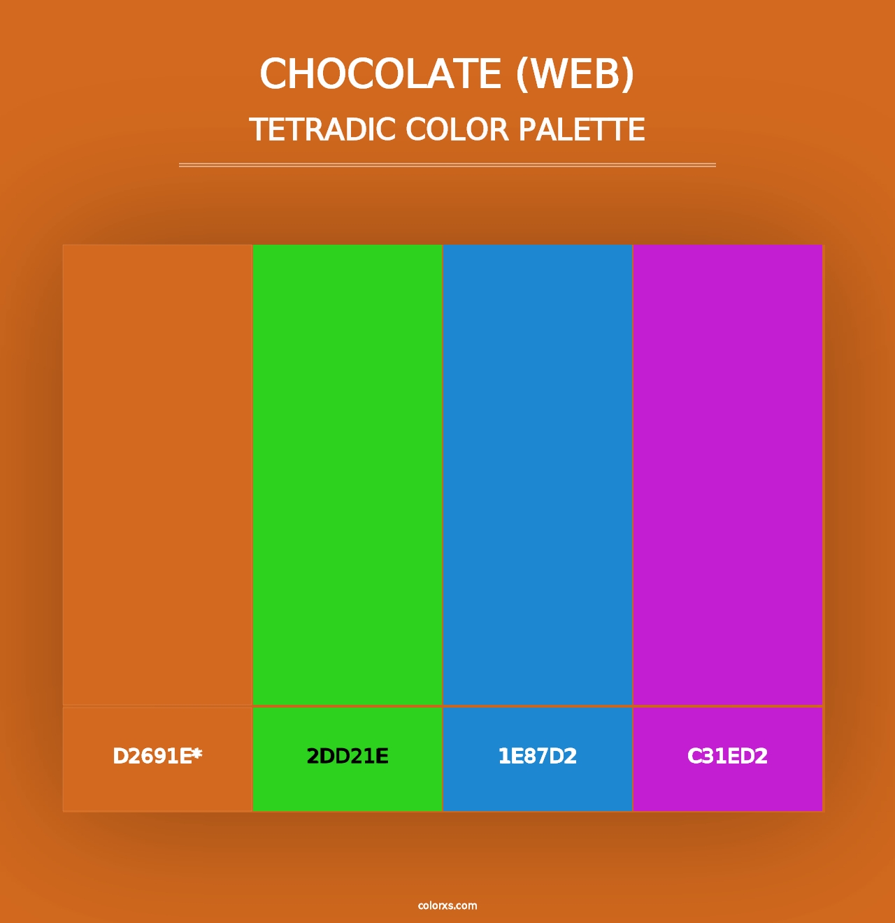 Chocolate (Web) - Tetradic Color Palette