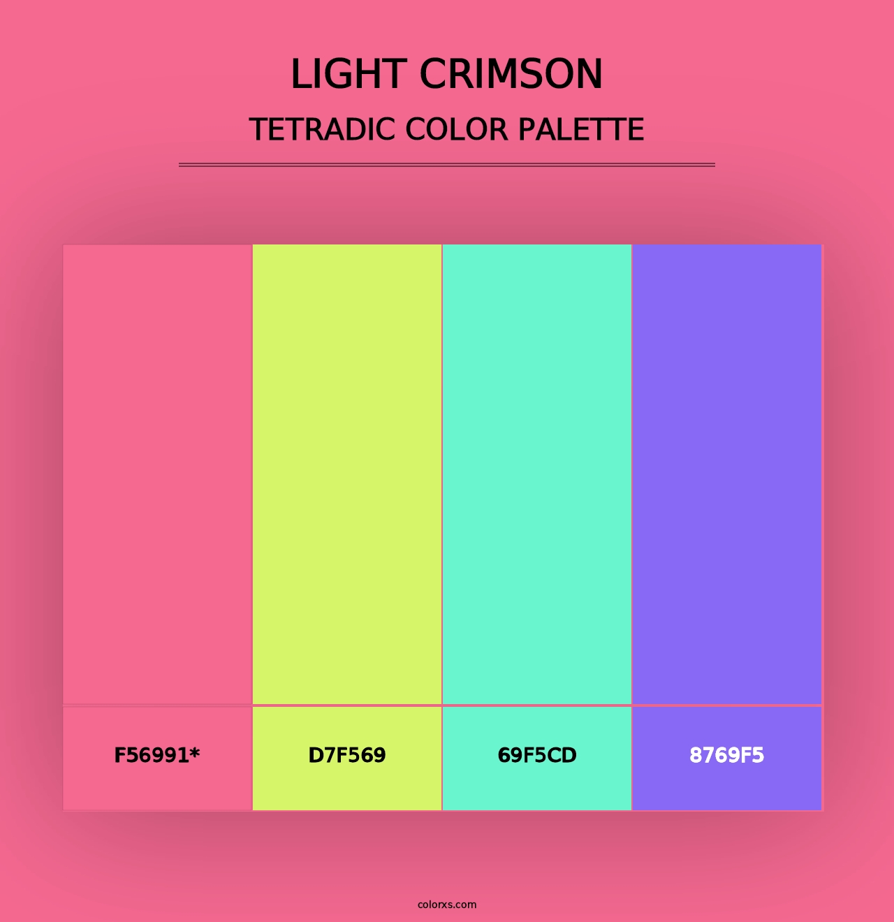 Light Crimson - Tetradic Color Palette