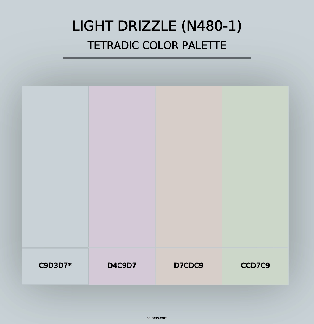 Light Drizzle (N480-1) - Tetradic Color Palette