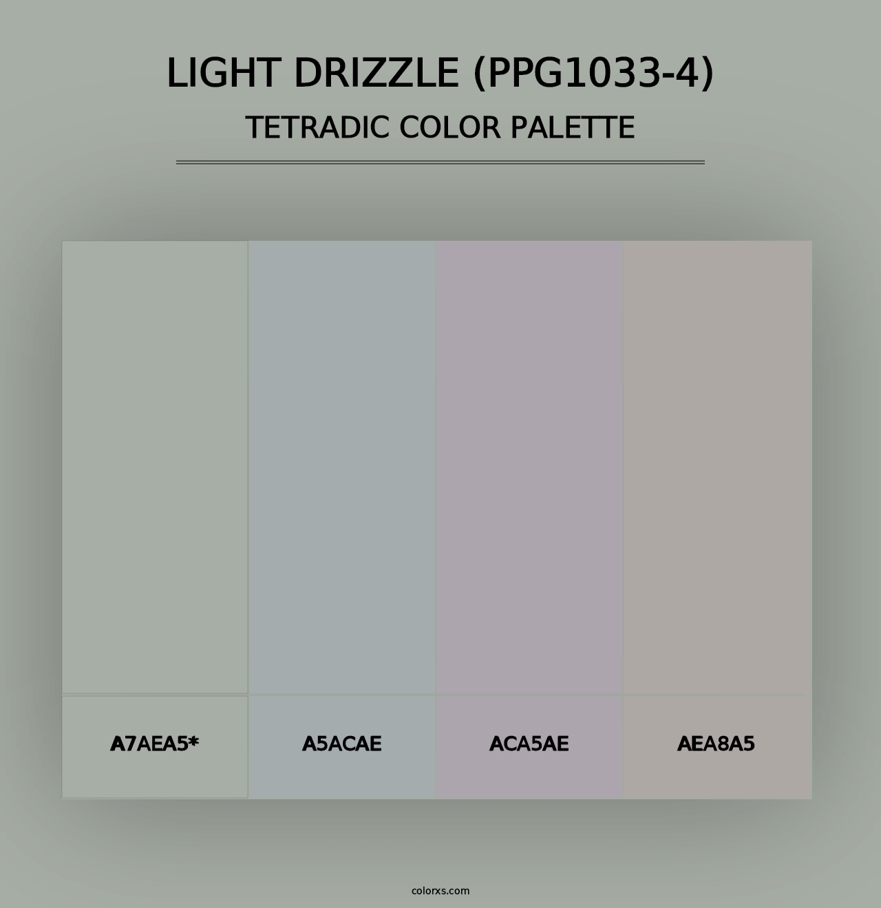 Light Drizzle (PPG1033-4) - Tetradic Color Palette