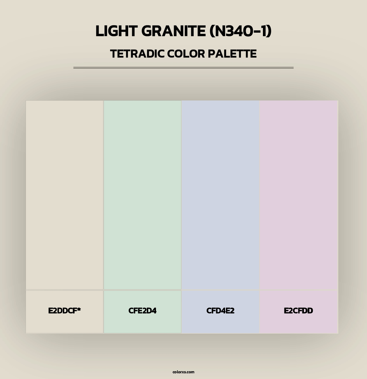 Light Granite (N340-1) - Tetradic Color Palette