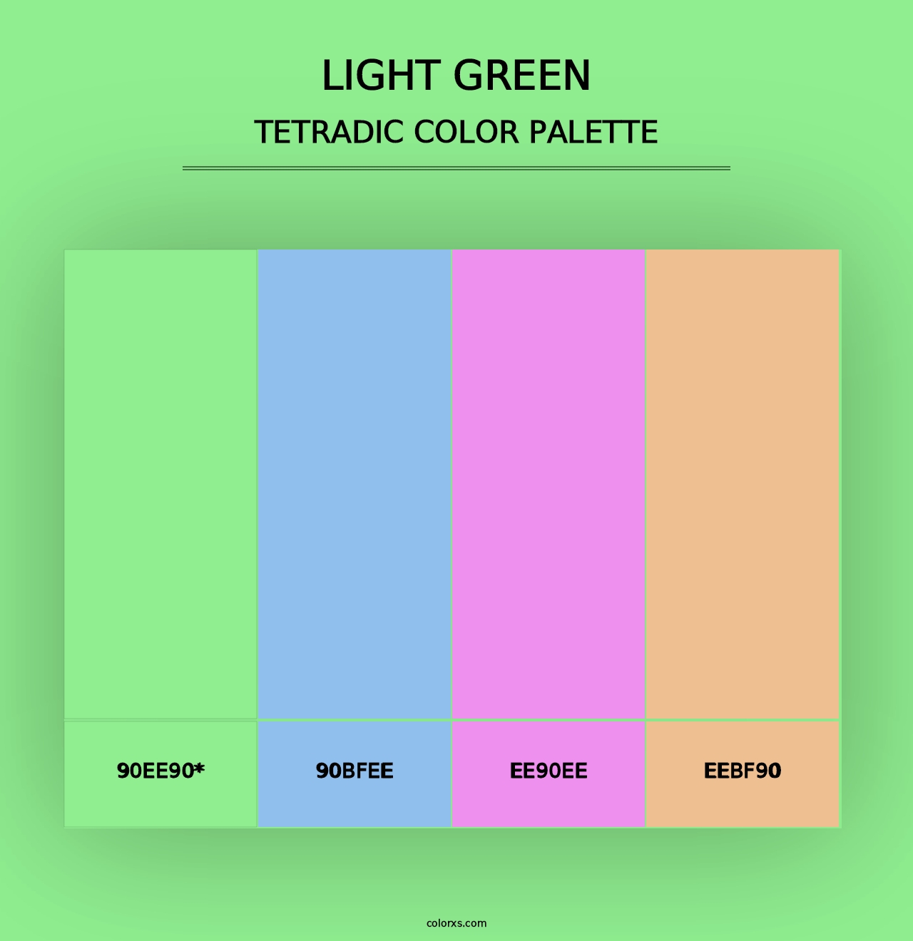 Light Green - Tetradic Color Palette