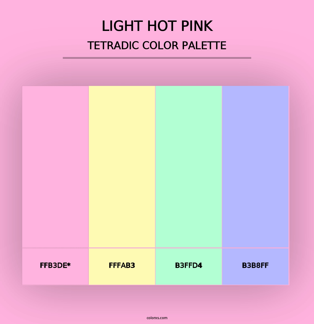 Light Hot Pink - Tetradic Color Palette