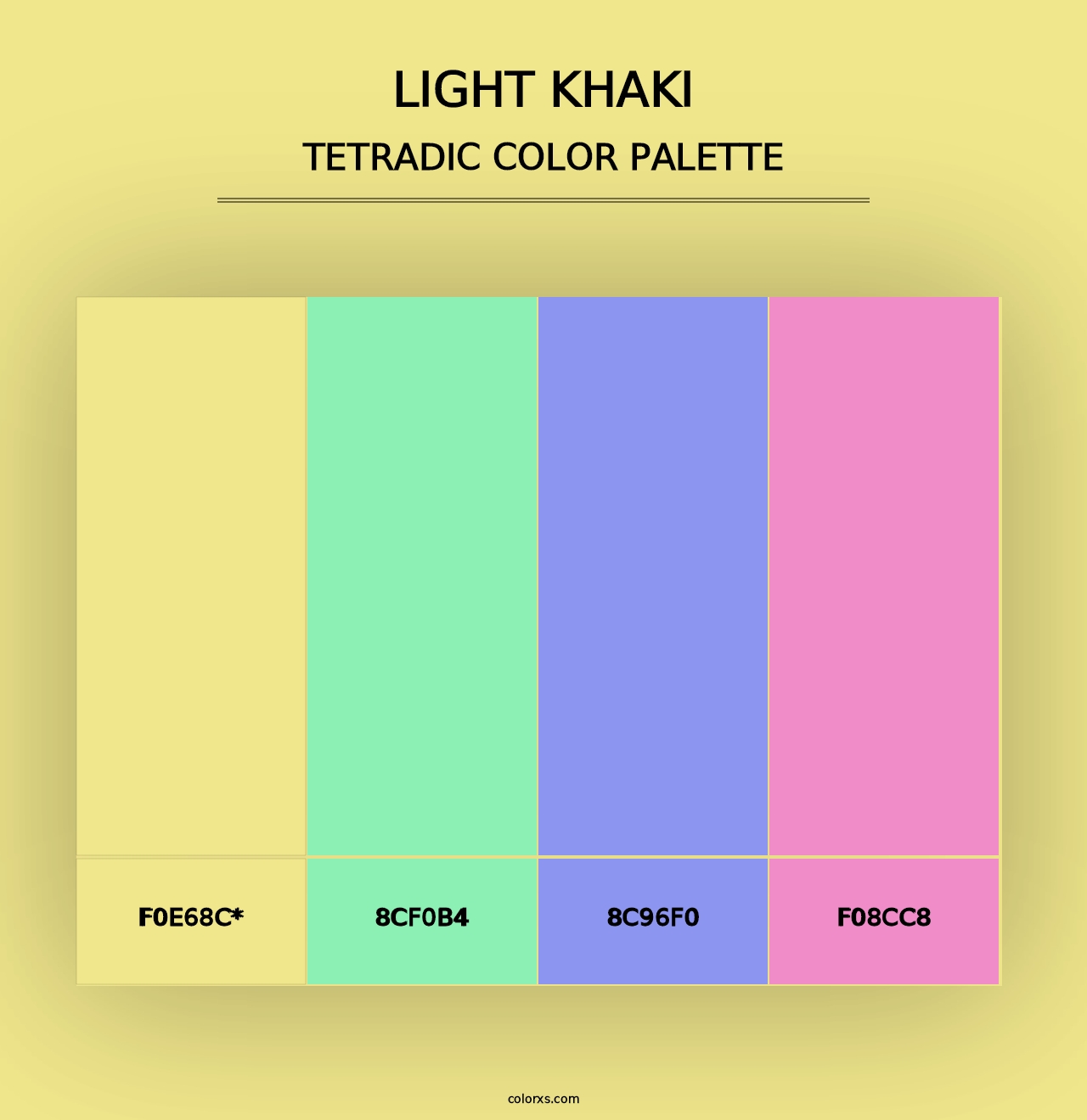 Light Khaki - Tetradic Color Palette