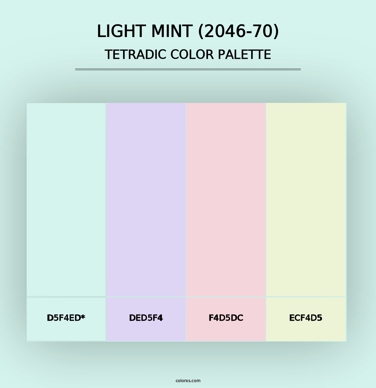 Light Mint (2046-70) - Tetradic Color Palette