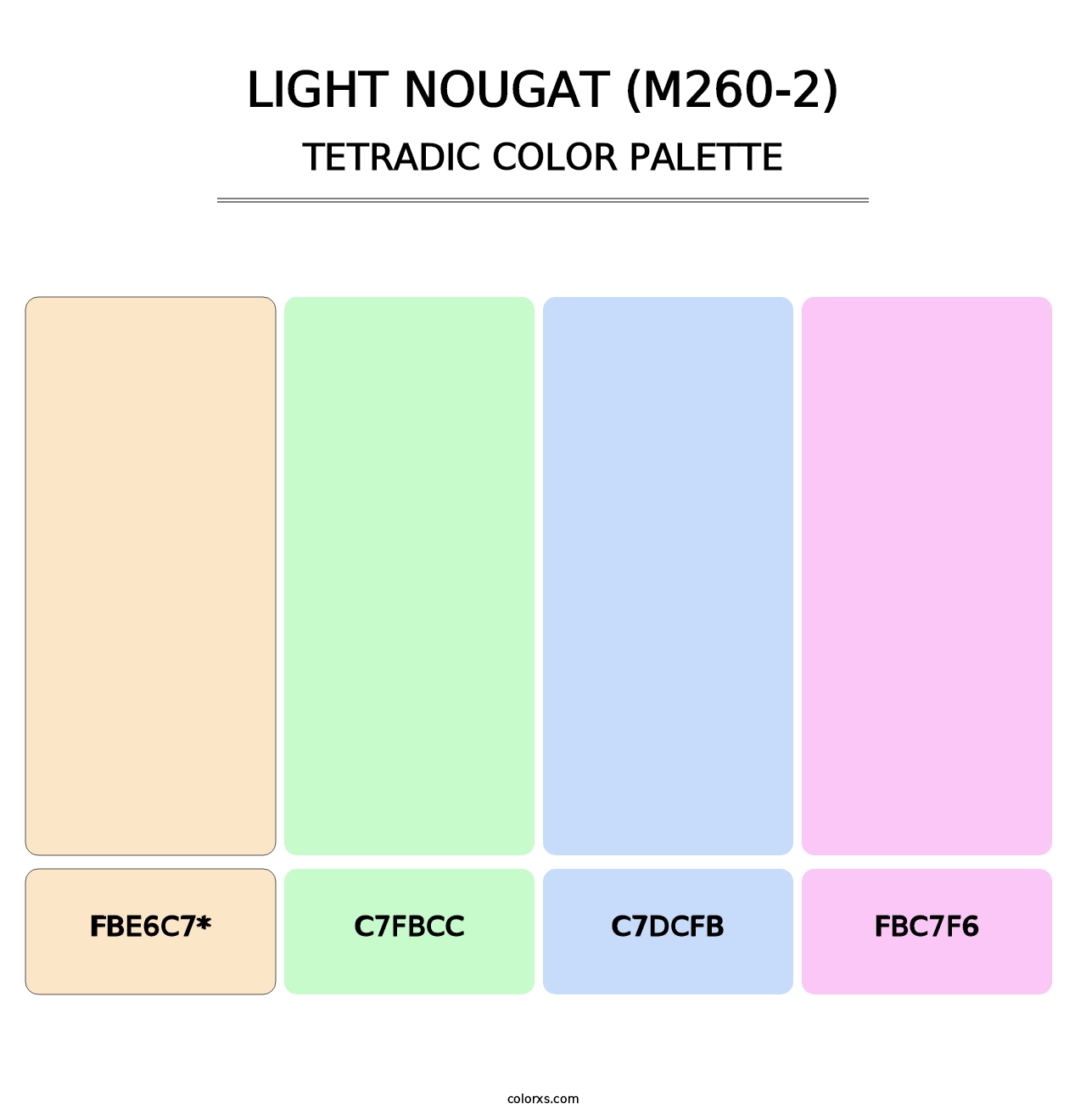 Light Nougat (M260-2) - Tetradic Color Palette