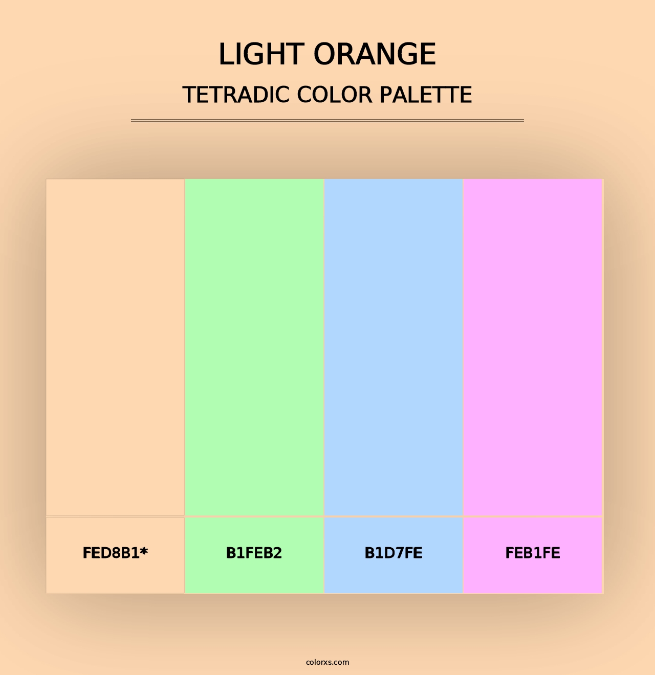 Light Orange - Tetradic Color Palette