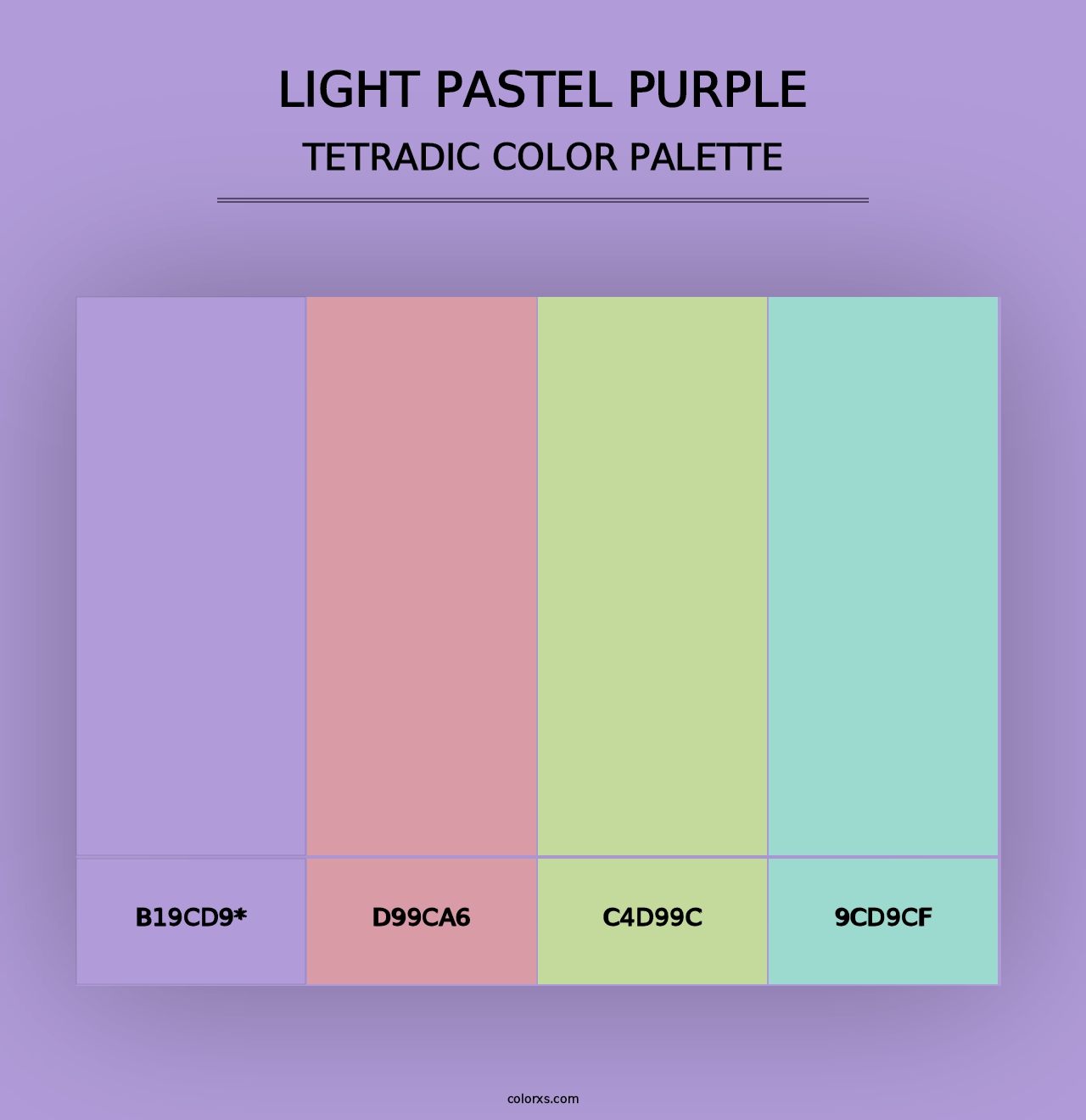 Light Pastel Purple - Tetradic Color Palette