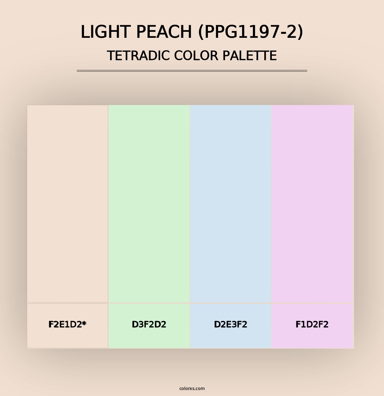 Light Peach (PPG1197-2) - Tetradic Color Palette