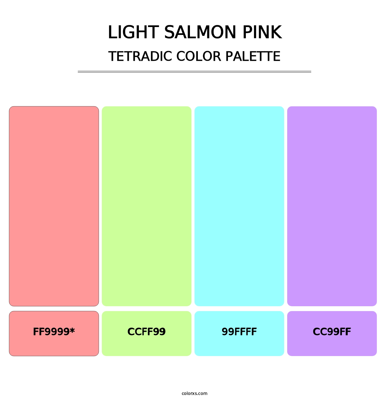 Light Salmon Pink - Tetradic Color Palette