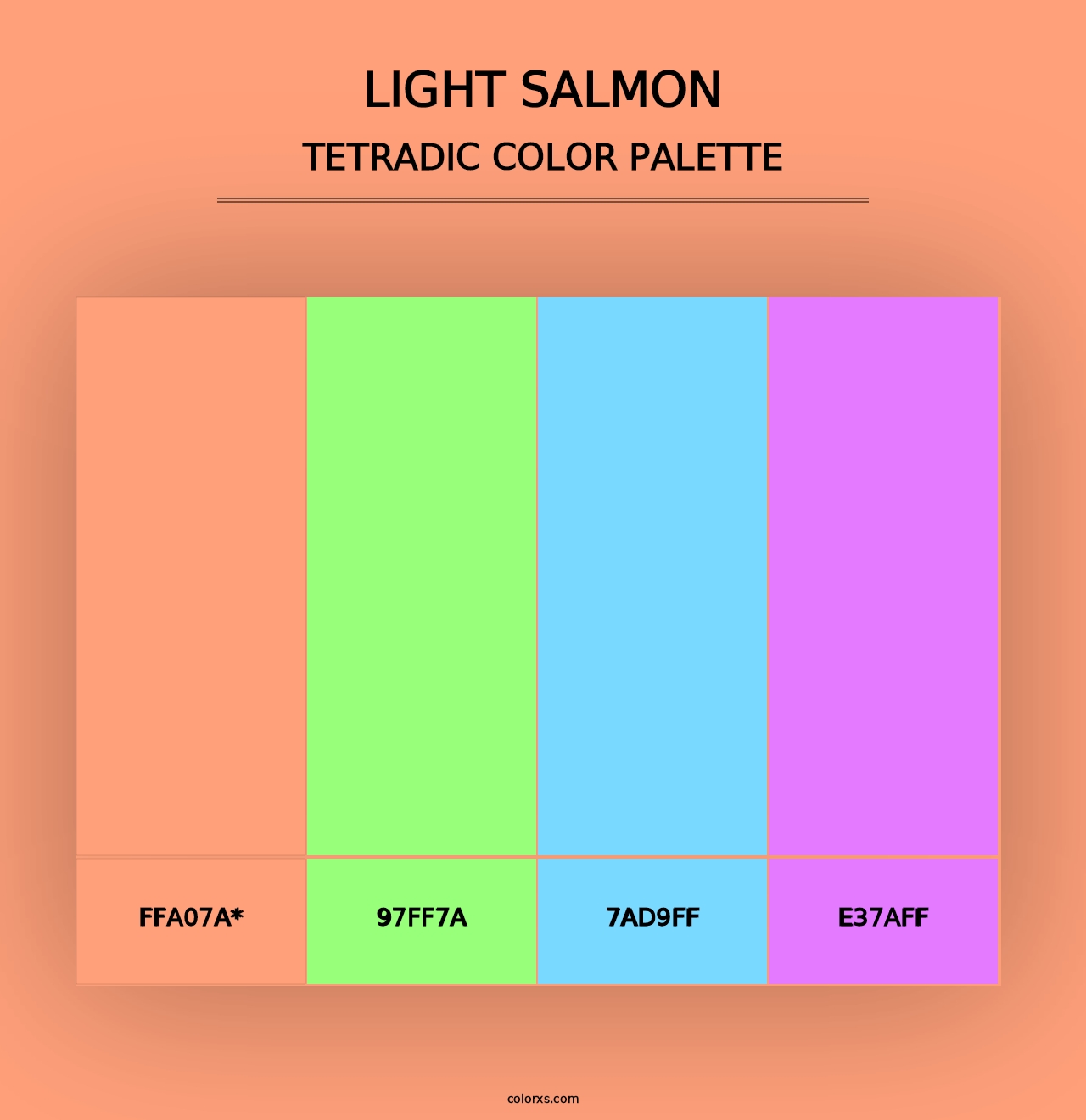 Light Salmon - Tetradic Color Palette