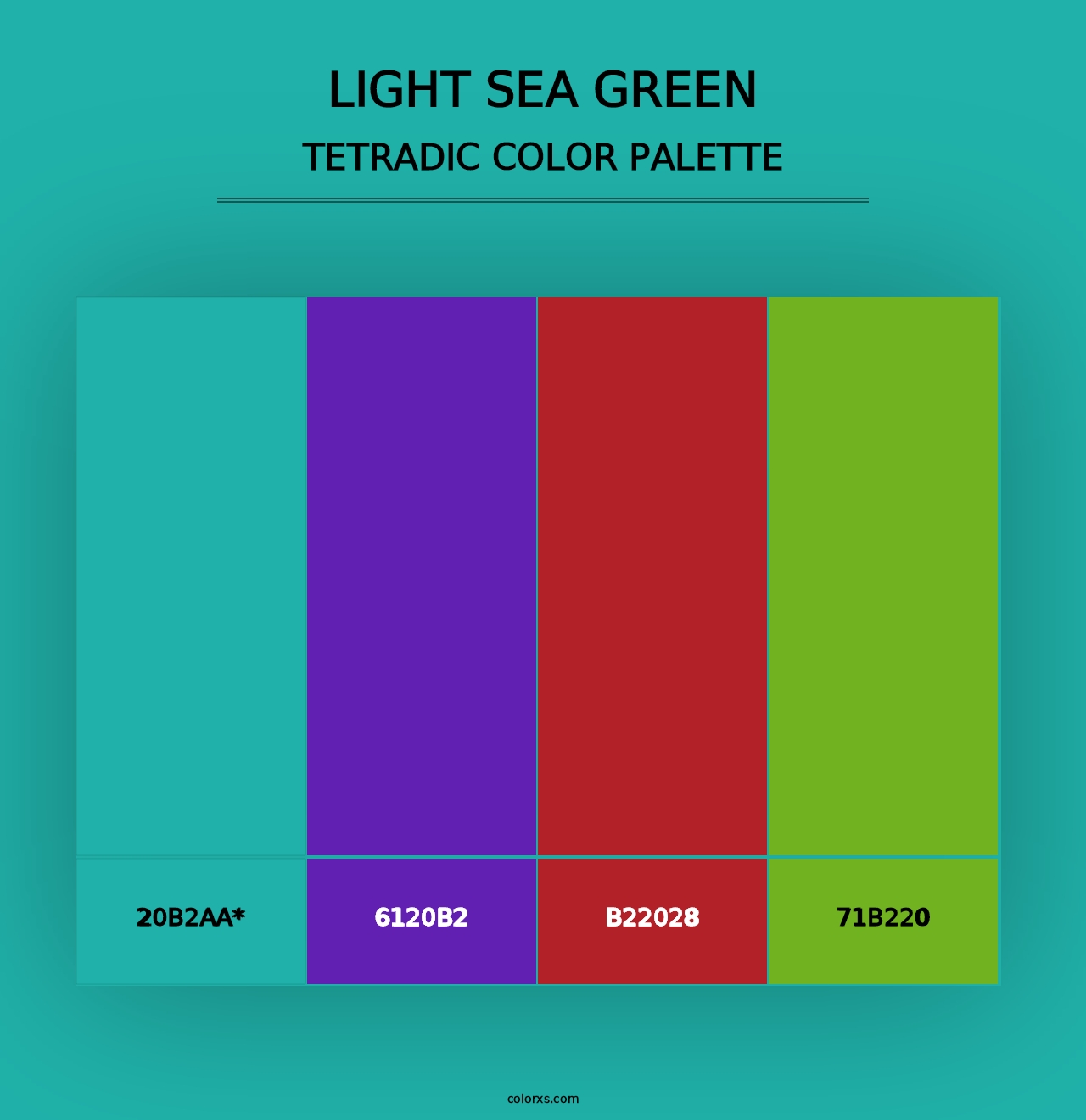 Light Sea Green - Tetradic Color Palette