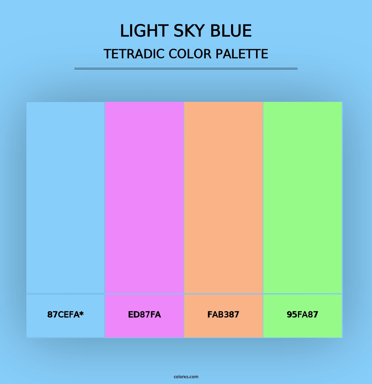 Light Sky Blue - Tetradic Color Palette