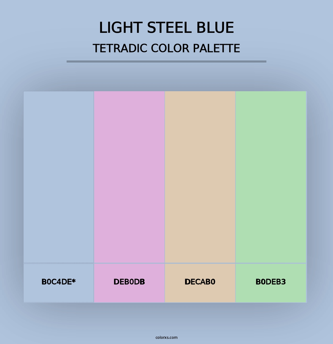 Light Steel Blue - Tetradic Color Palette