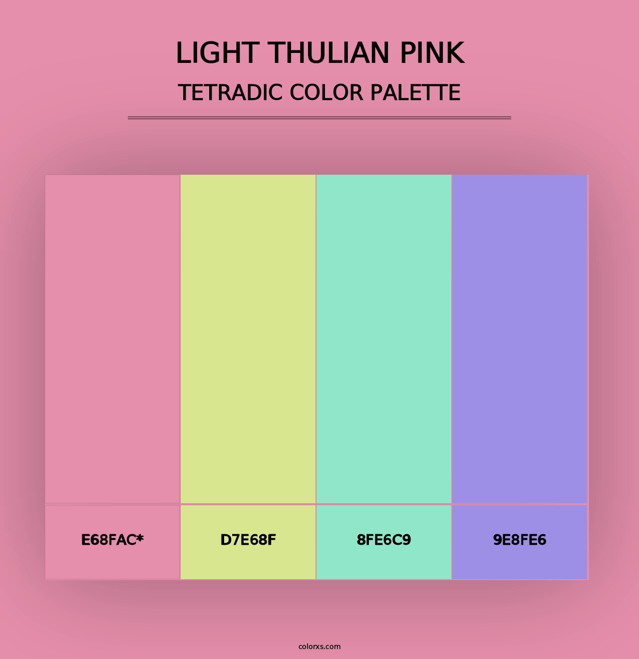 Light Thulian pink - Tetradic Color Palette