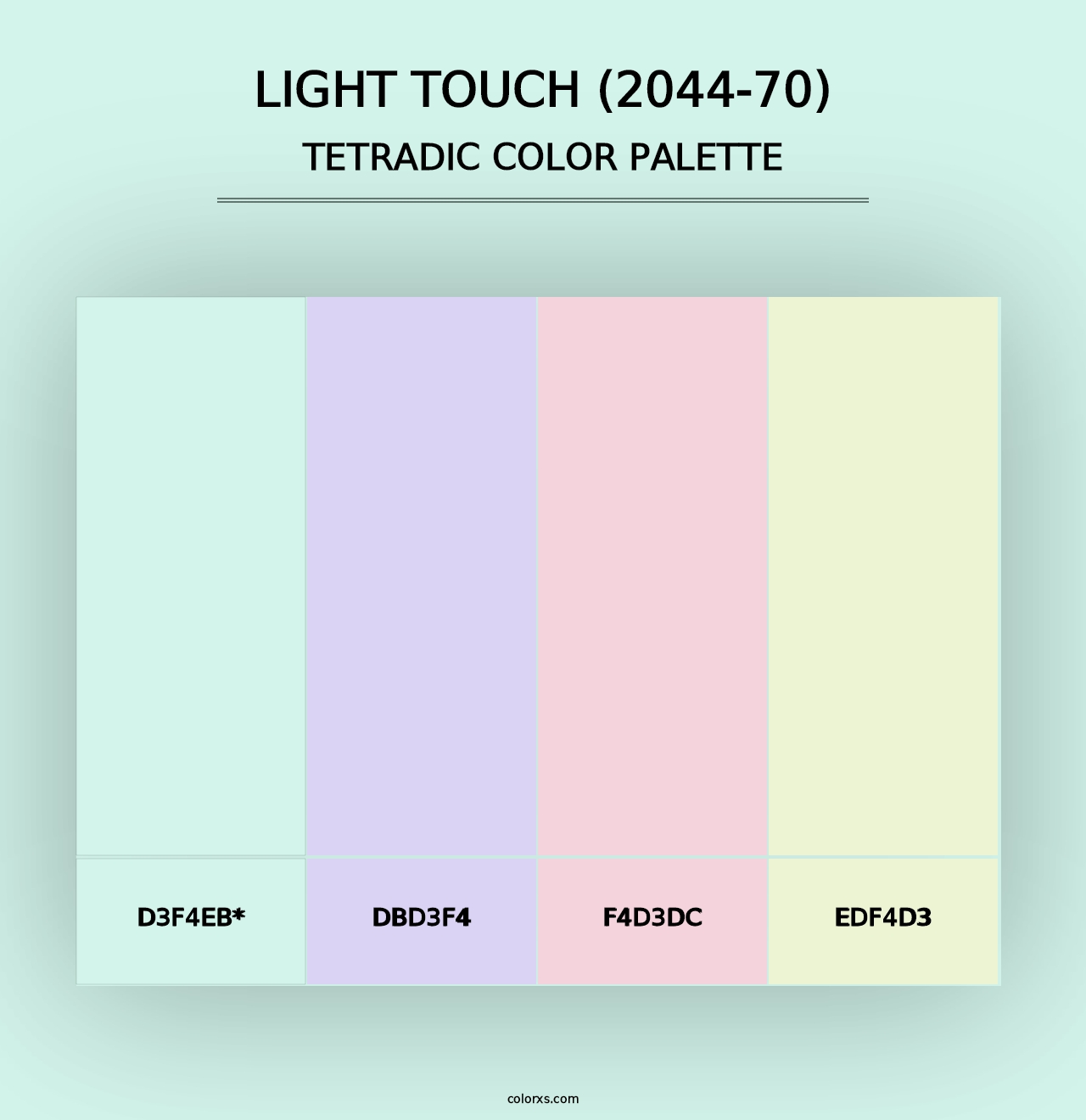 Light Touch (2044-70) - Tetradic Color Palette