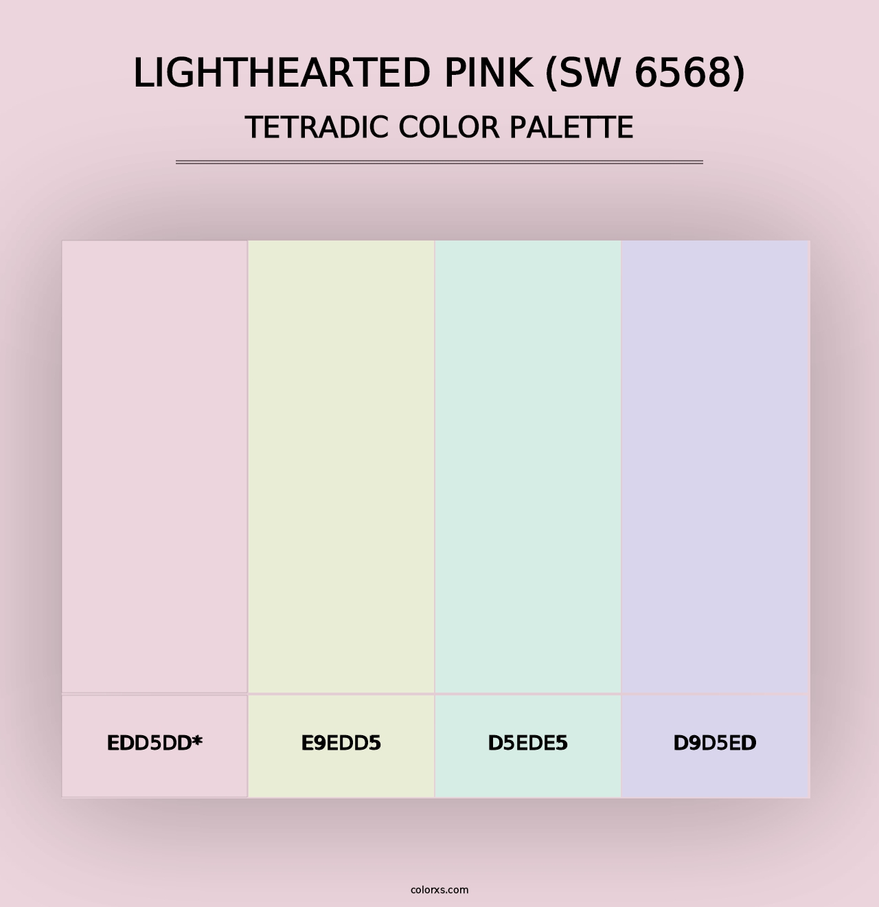 Lighthearted Pink (SW 6568) - Tetradic Color Palette