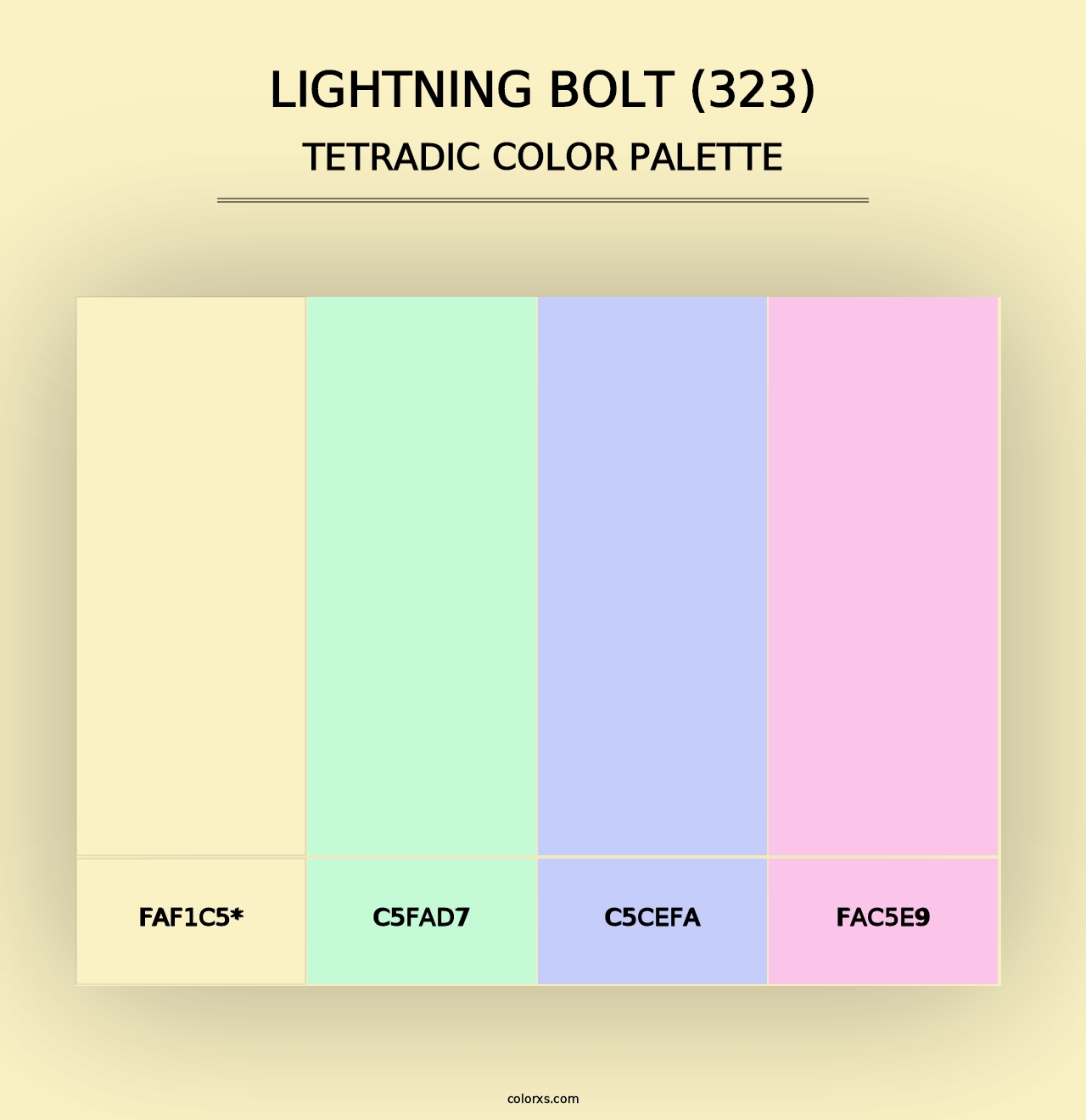 Lightning Bolt (323) - Tetradic Color Palette