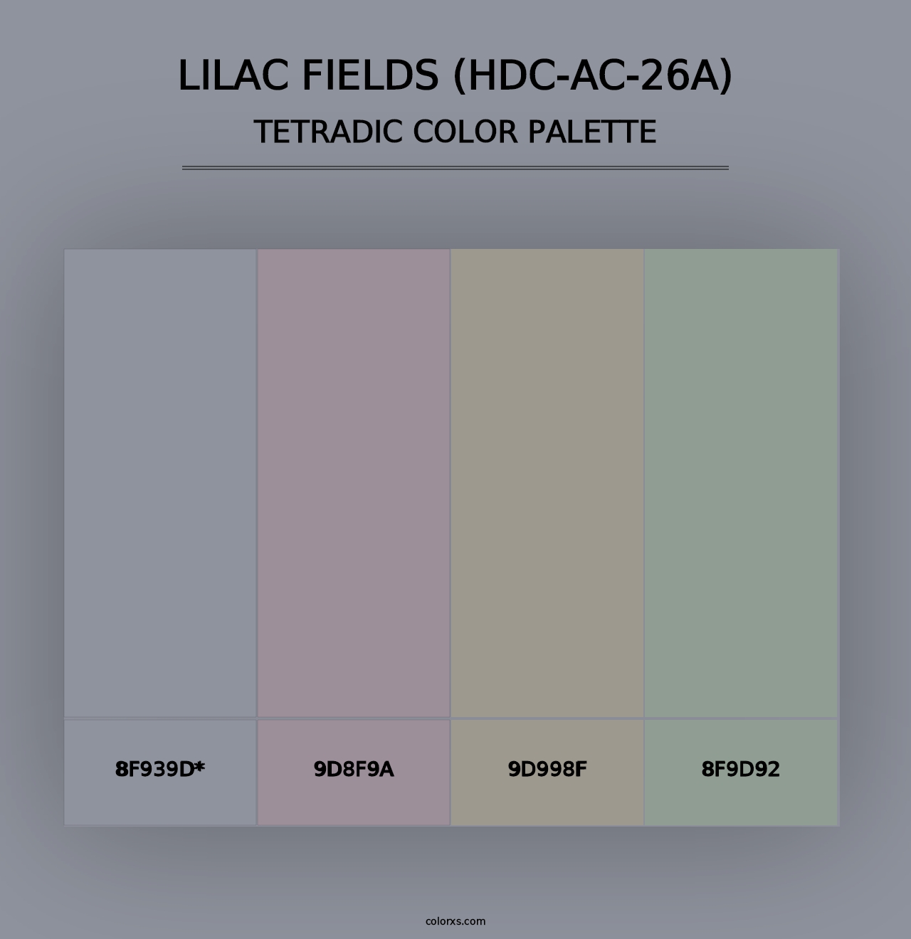 Lilac Fields (HDC-AC-26A) - Tetradic Color Palette