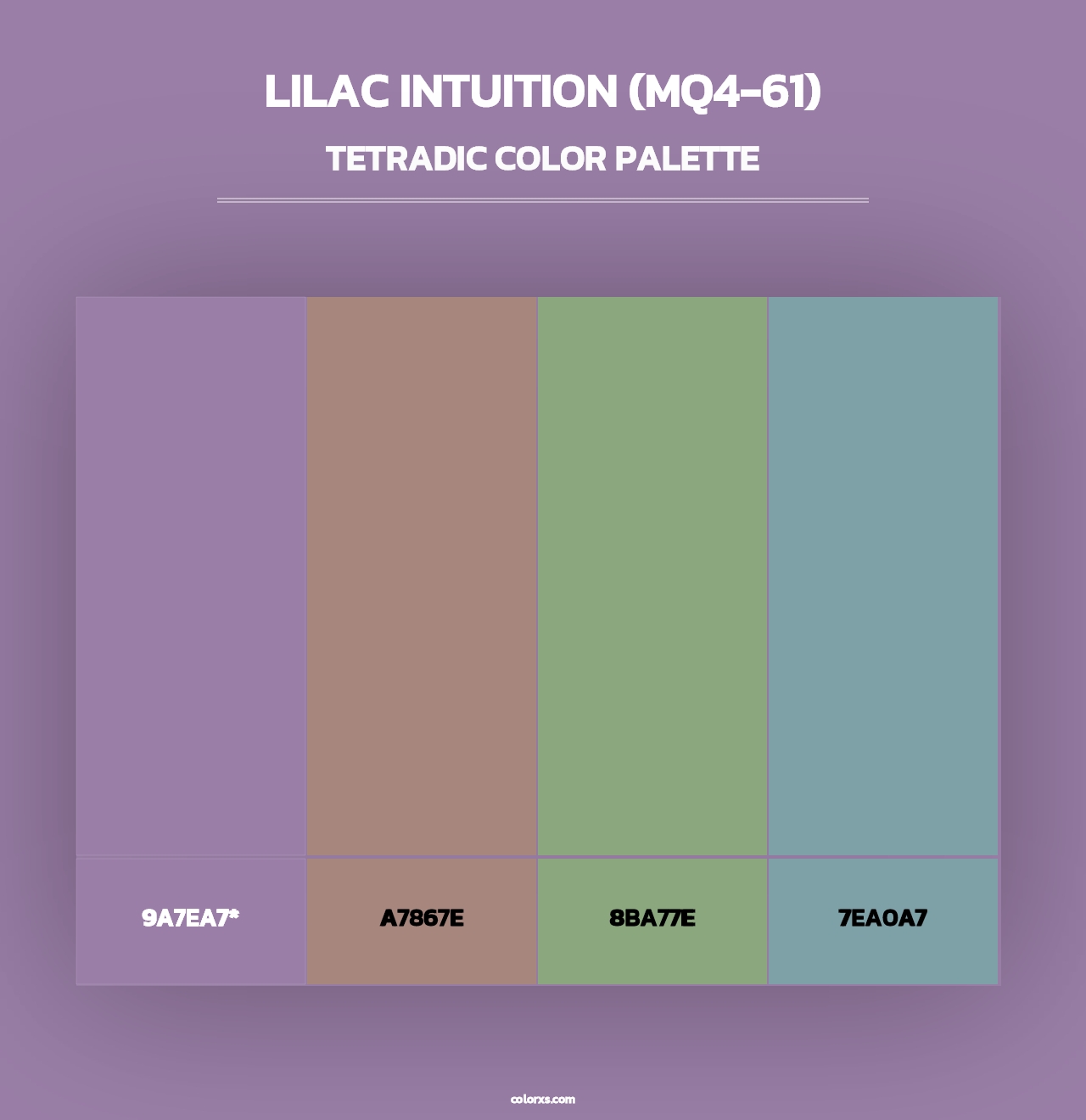 Lilac Intuition (MQ4-61) - Tetradic Color Palette