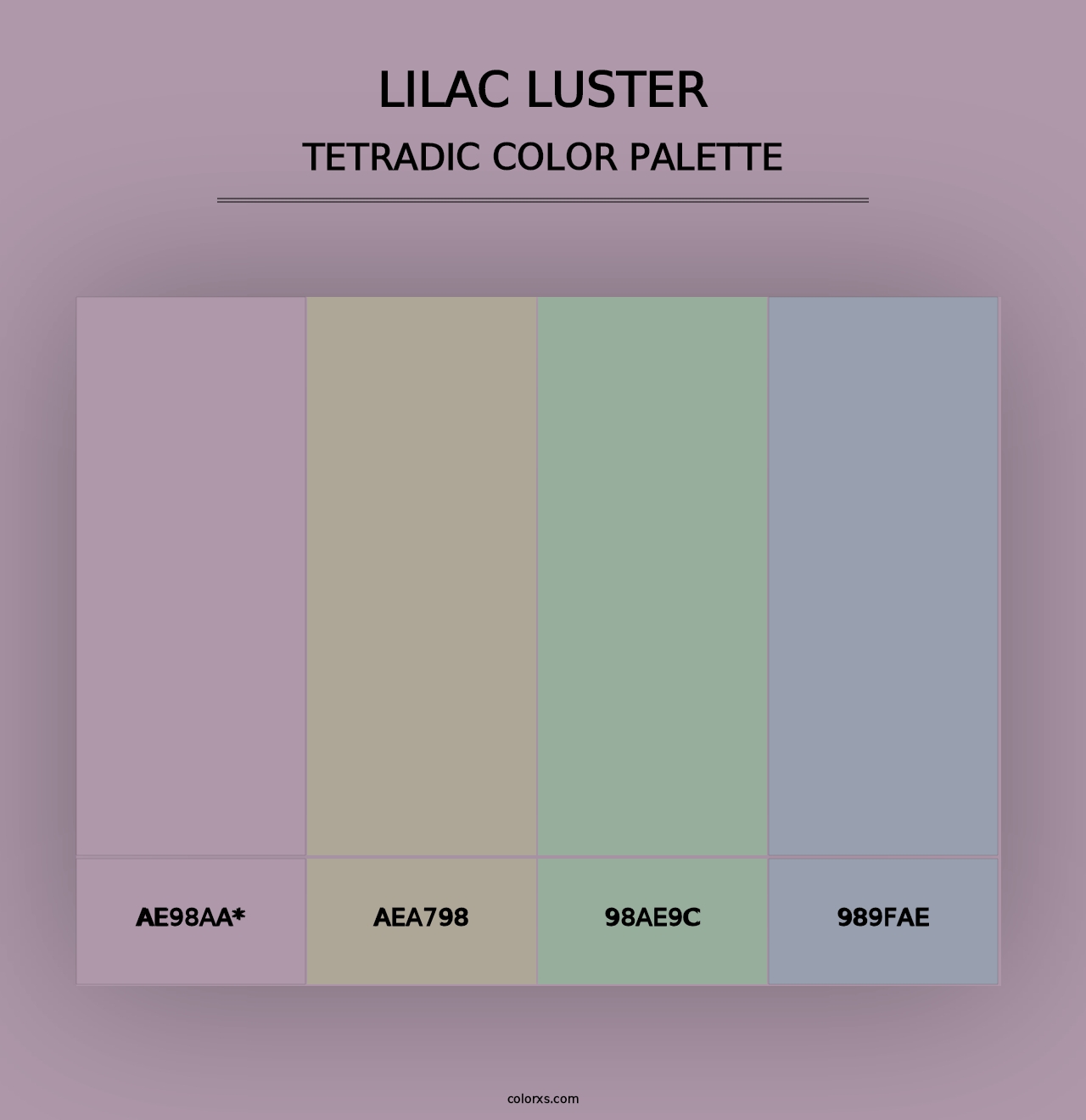 Lilac Luster - Tetradic Color Palette