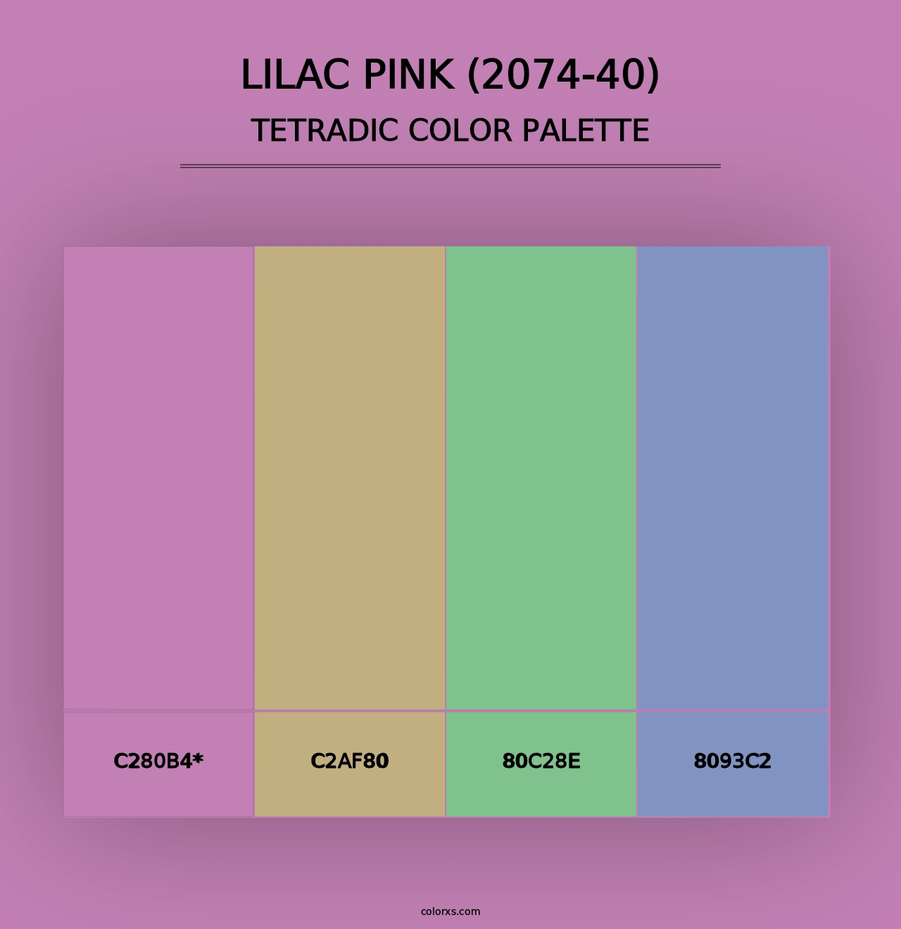 Lilac Pink (2074-40) - Tetradic Color Palette