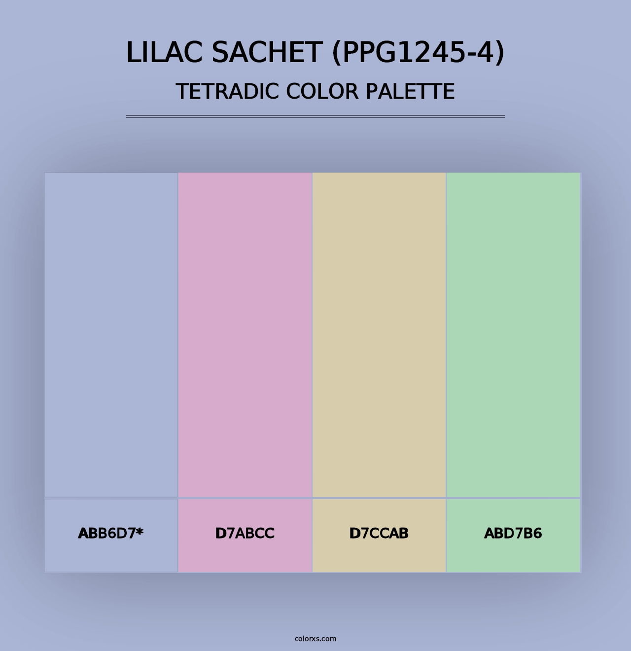 Lilac Sachet (PPG1245-4) - Tetradic Color Palette