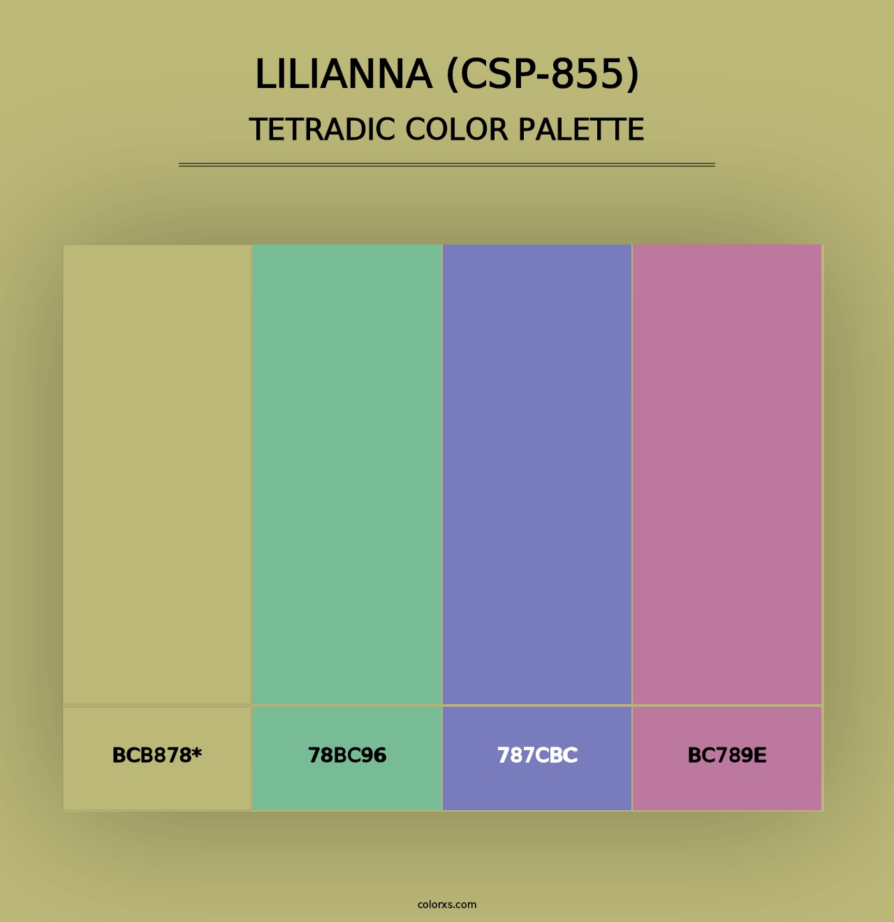 Lilianna (CSP-855) - Tetradic Color Palette