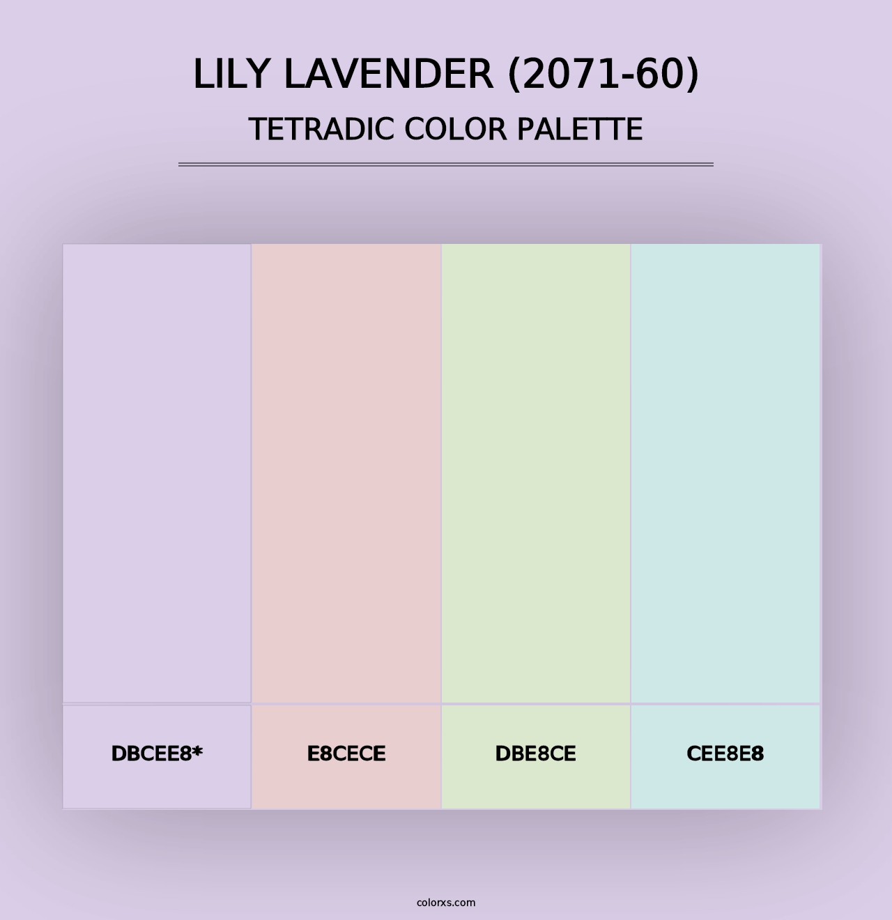 Lily Lavender (2071-60) - Tetradic Color Palette