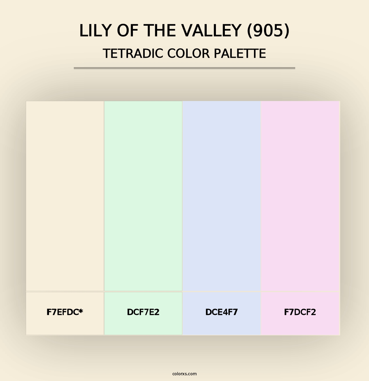 Lily of the Valley (905) - Tetradic Color Palette